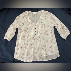 SirenLily gauzy sheer top